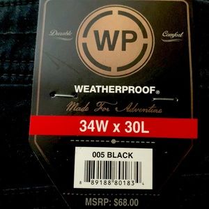 Weather proof black cargo pants brand new